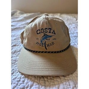 Costa Del Mar Marlin Rope Hat Cap Kahki Brown Fishing Outdoor